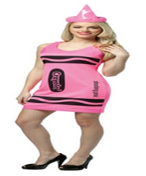 Crayola Neon Pink Tank Dress Adult Costume
