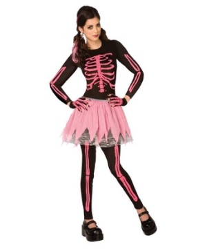  Pink Punk Skeleton Costume