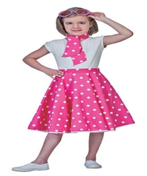 Pink Sock Hop Kids Costume