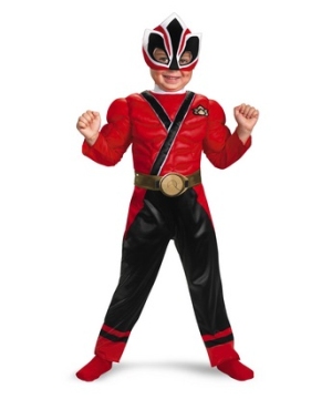 Samurai Red Ranger Muscle Kids Costume