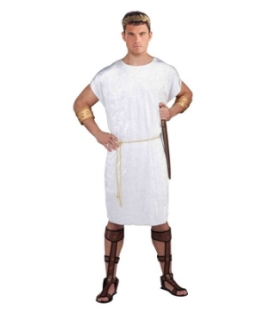 Adult White Tunic Costume - Men Roman Costumes