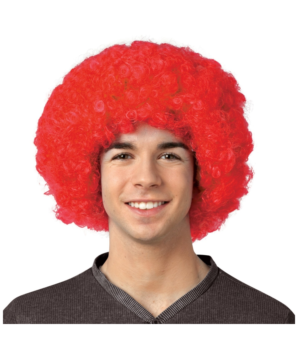  Crayola Red Afro Wig