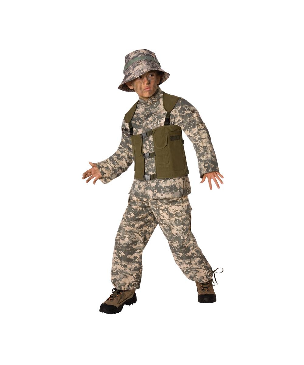 Camouflage Official Look Desert Army Gear Delta Force Child Costume 