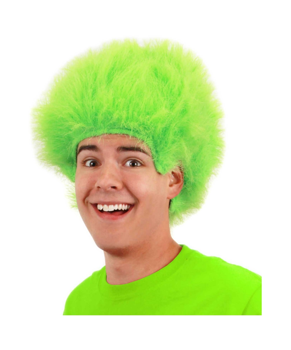 Adult Fuzzy Lime Green Wig - Halloween Costume Wig