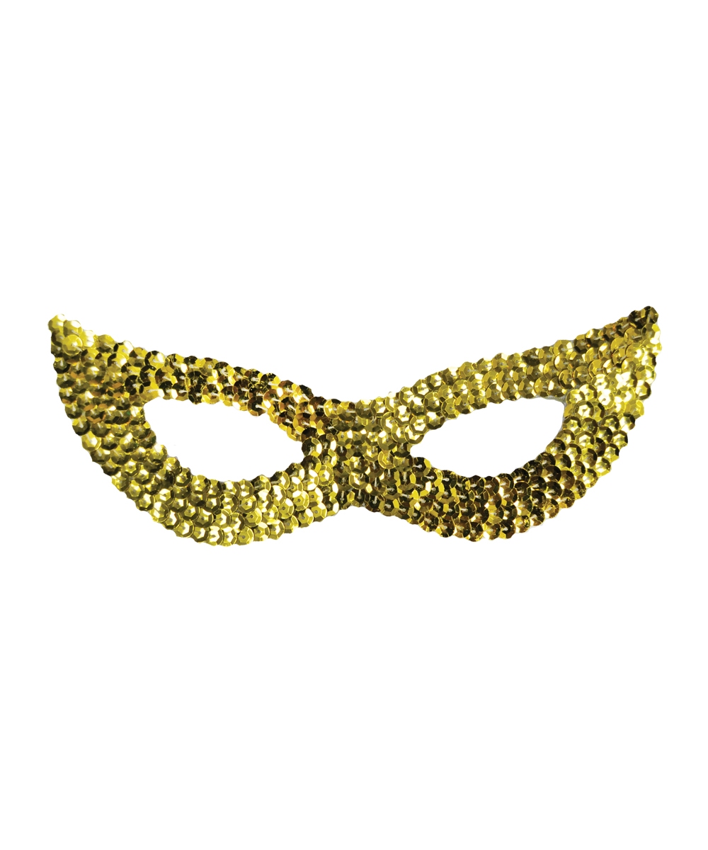  Gold Cat Sequin Mask