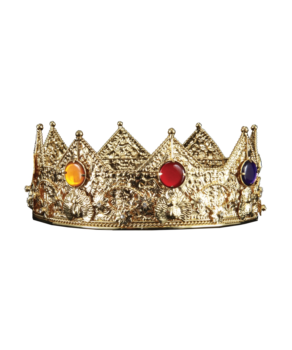 1PCS Inflable Gold Crown King Reina el día Disfraz para fiesta de Halloween de nacimiento E6F2