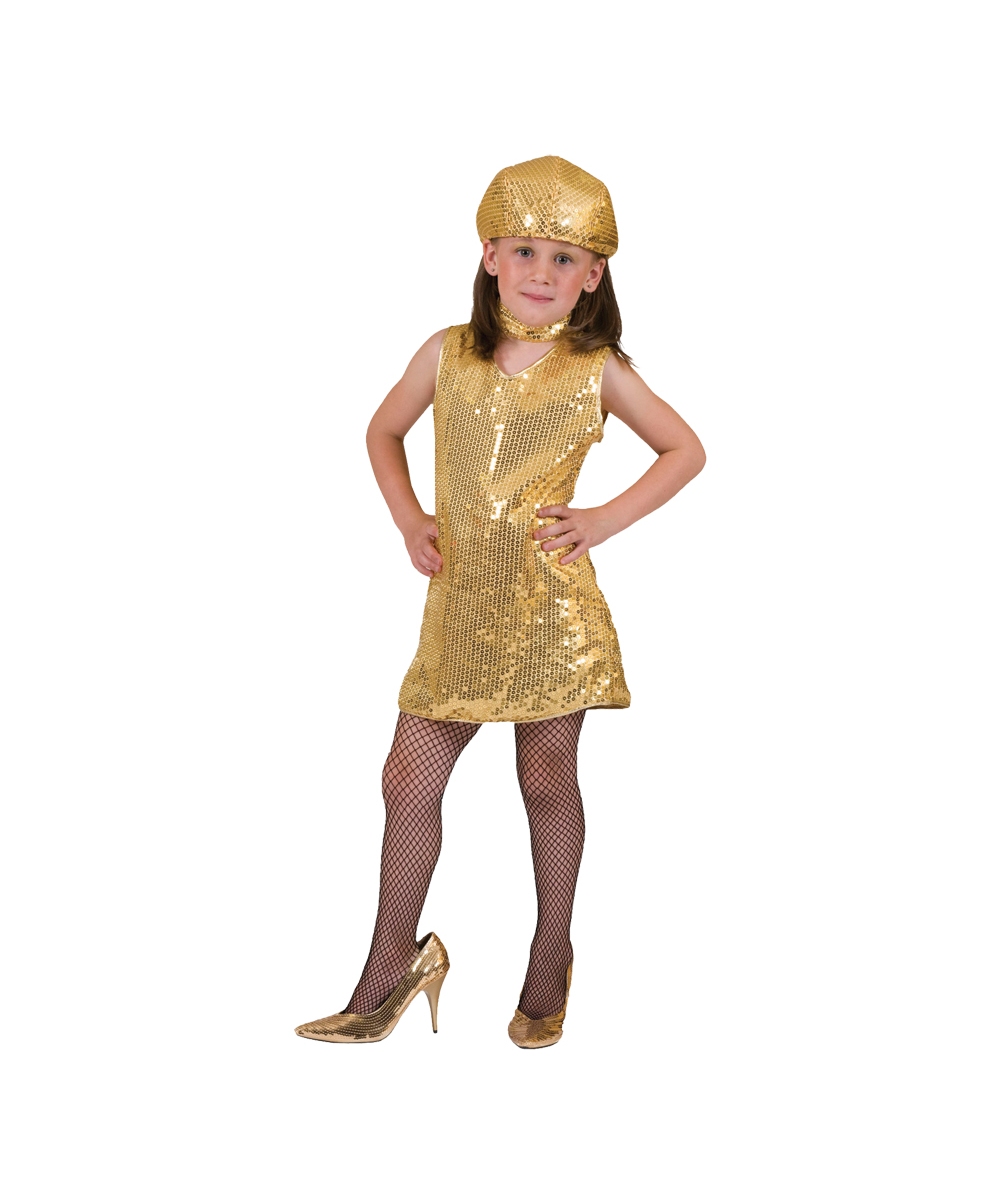  Gold Disco Girls Costume