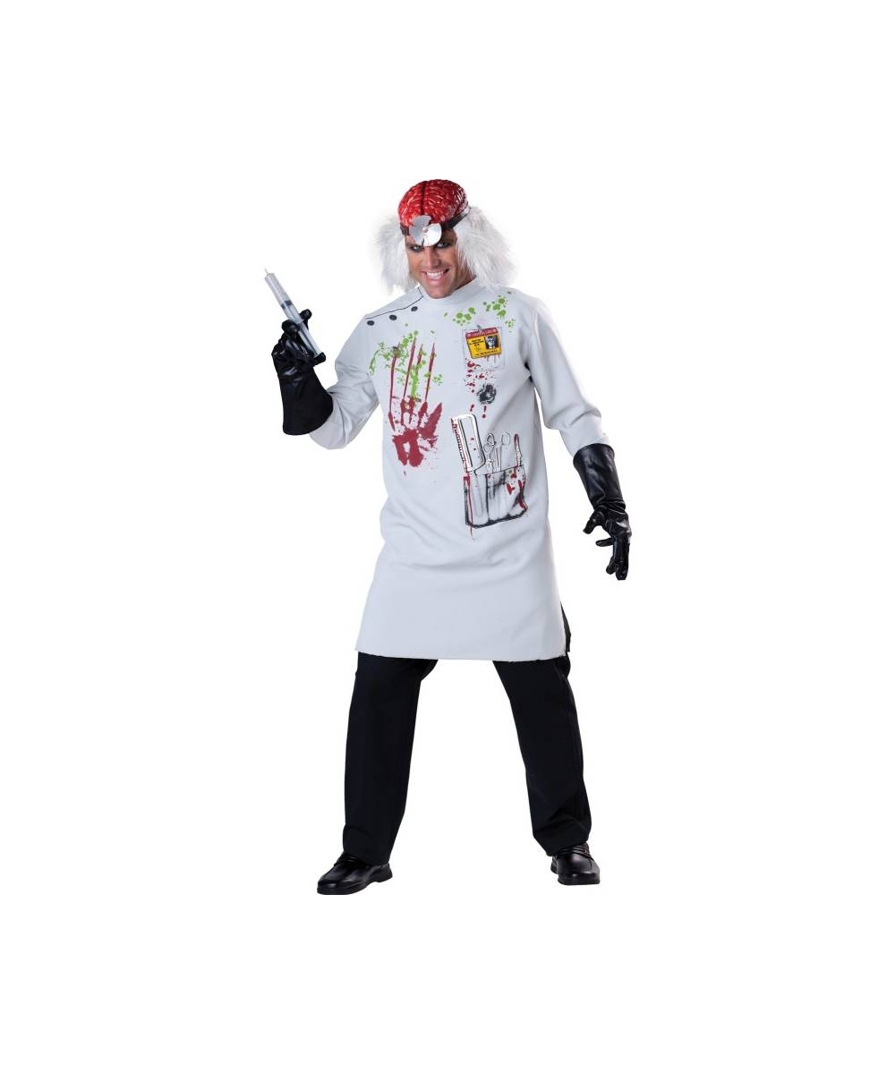 Zombie Mad Scientist Scary Halloween Adult Costume - Men's Costumes