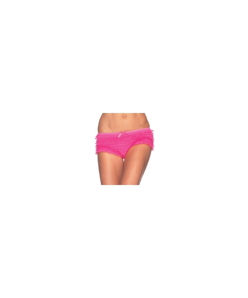  Lace Ruffle Panties Neon Pink