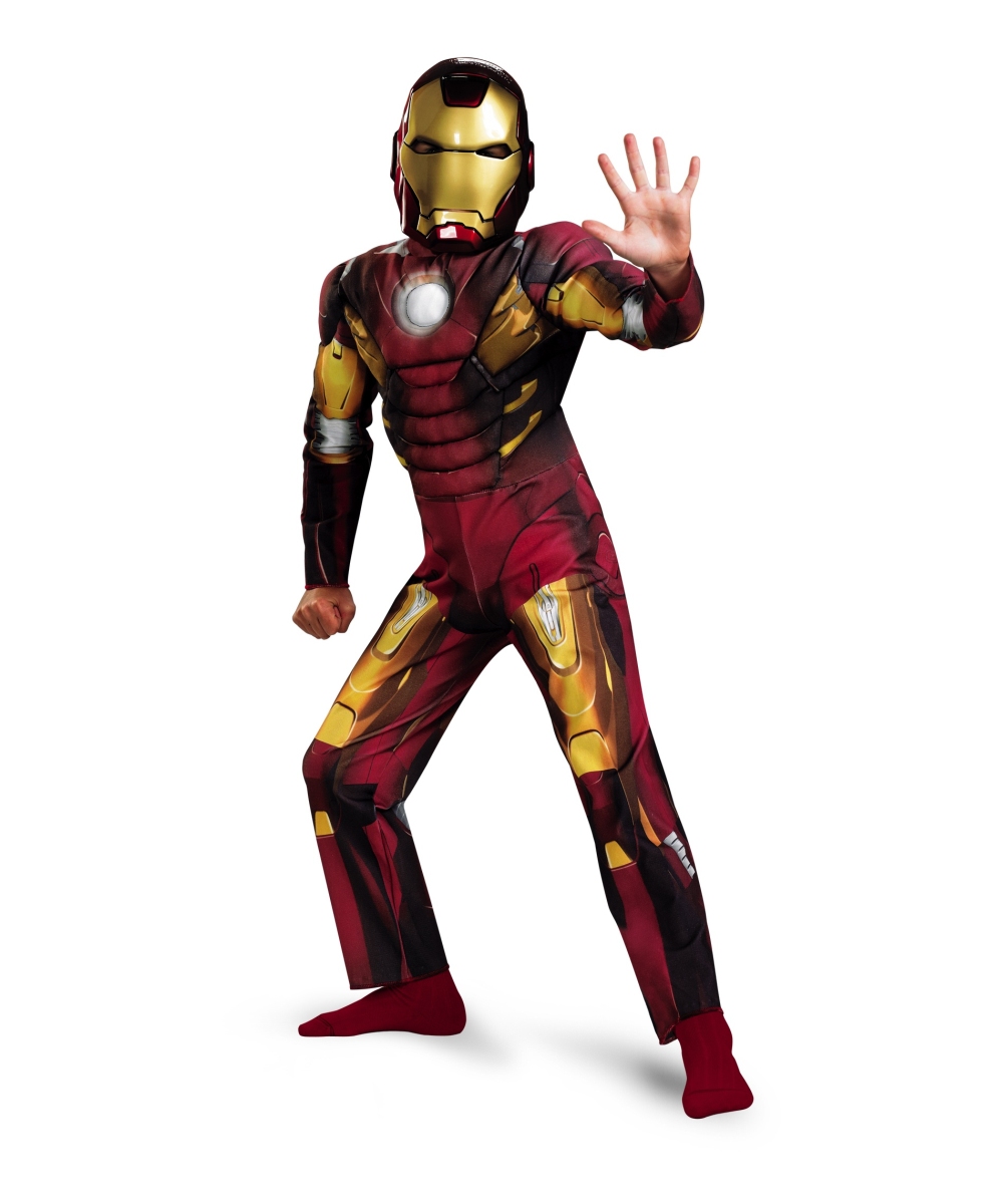 Avengers Iron Man Mark 7 Muscle Kids Costume - Boy Superhero Costumes