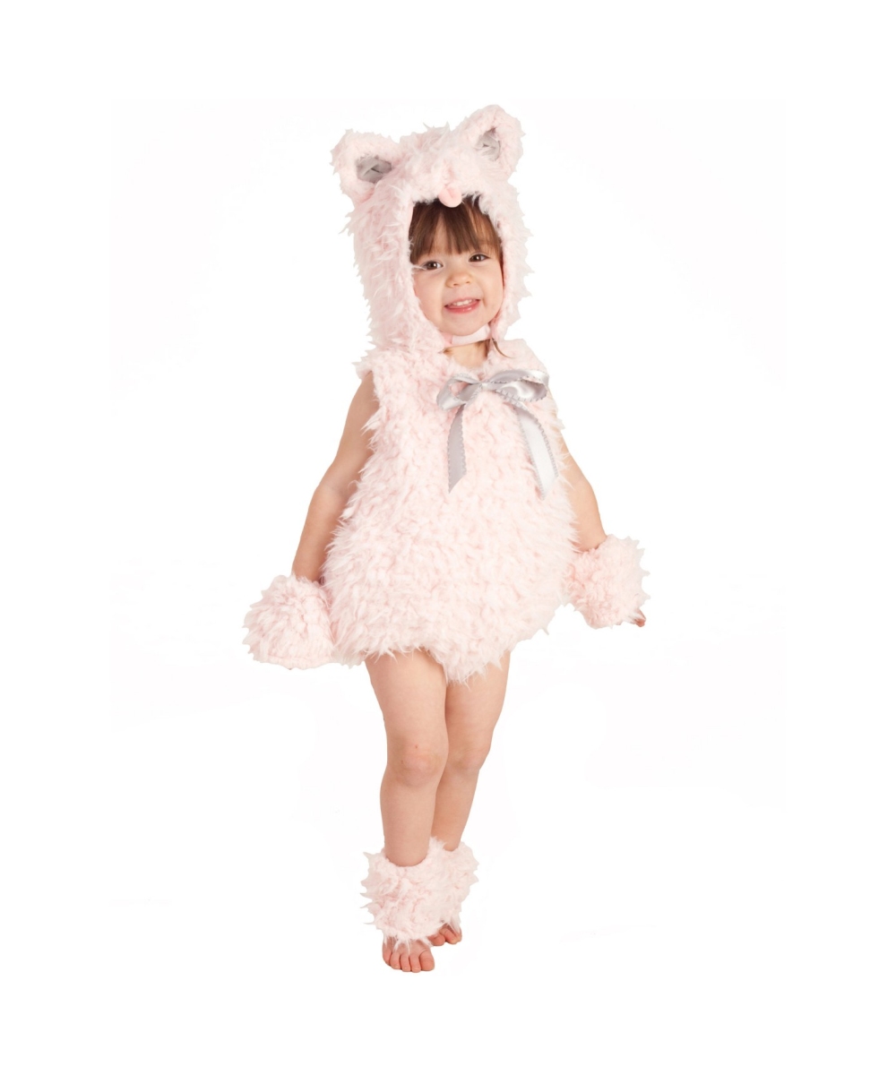  Pink Shaggy Kitty Baby Costume