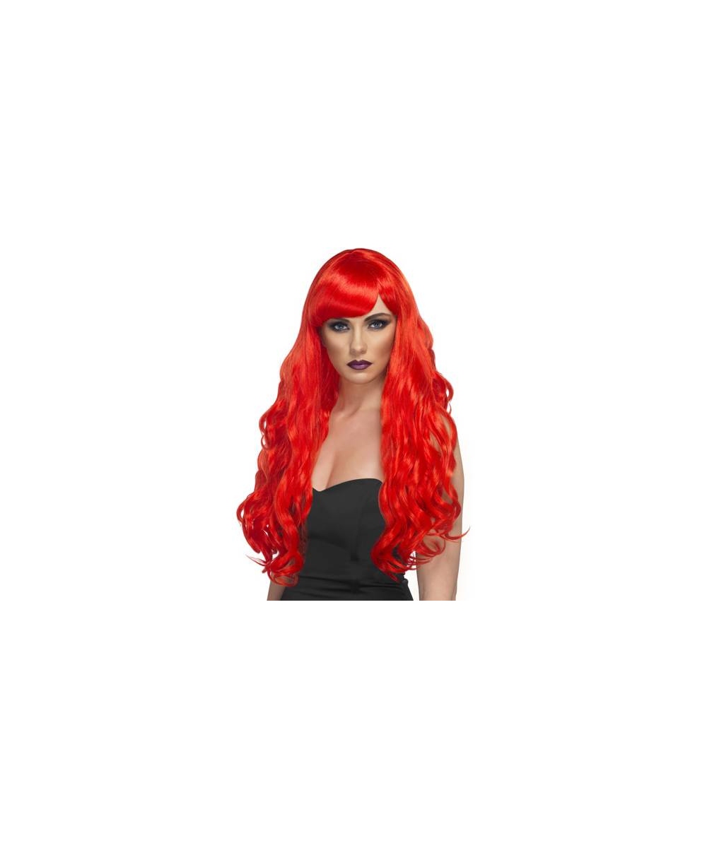 Womens Glamour Layered Red Passion Wigs Female Halloween Costume