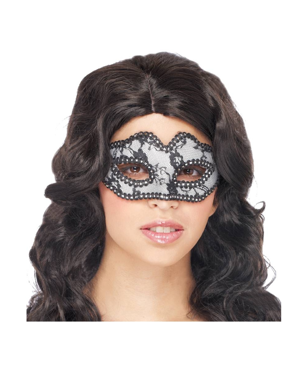  Silver Lace Masquerade Mask