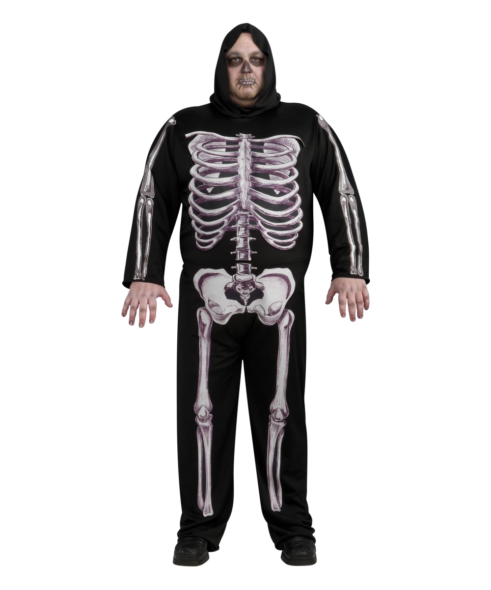 Skeleton Plus Size Adult Costume - Men's Costumes
