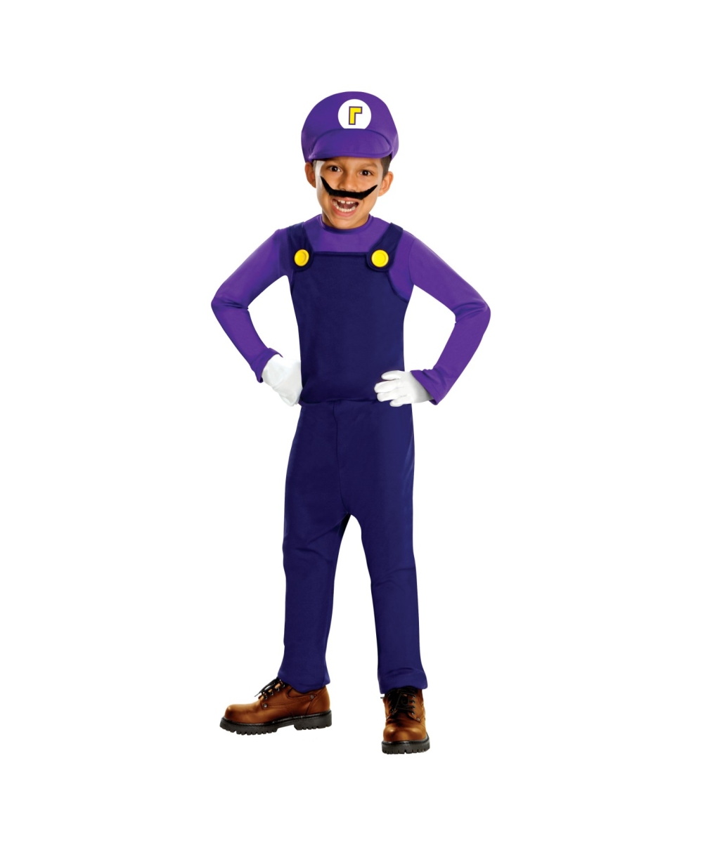  Super Mario Waluigi Kid Costume