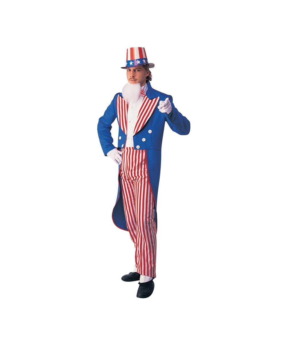 Large Fourth of July Patriotic Man Uncle Sam Adult Costume