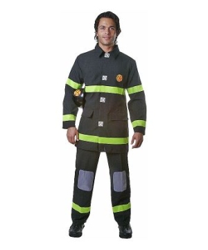 Fire Fighter Adult Costume Black