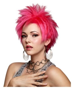  Hot Pink Vivid Wig