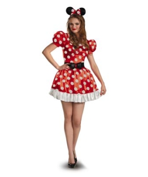 Red Minnie Mouse Classic Womens Disney Costume