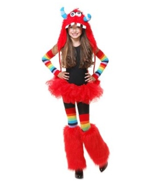 Monster Madness Raspberry Girls Hood