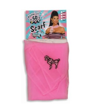 Pink 50s Poodle Scarf
