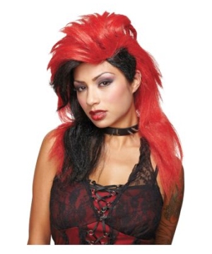 Red Black Wicked Desire Adult Wig