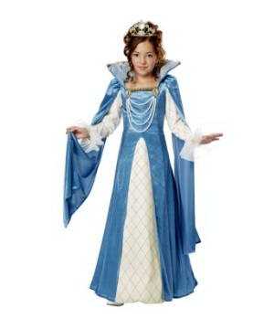 Renaissance Queen Dress Kids Costume