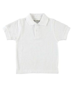 White Short Sleeve Pique Girl Polo Universal School Uniforms