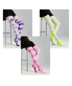 Tie Dye 60's Adult Stockings