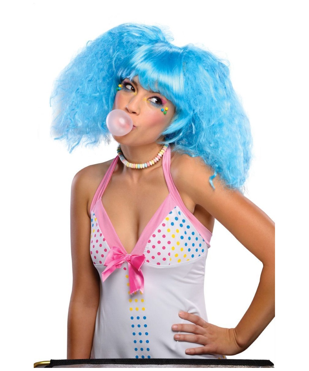  Blue Bubble Gum Wig