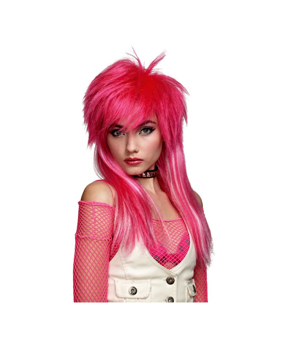 Hot Pink Glam Wig