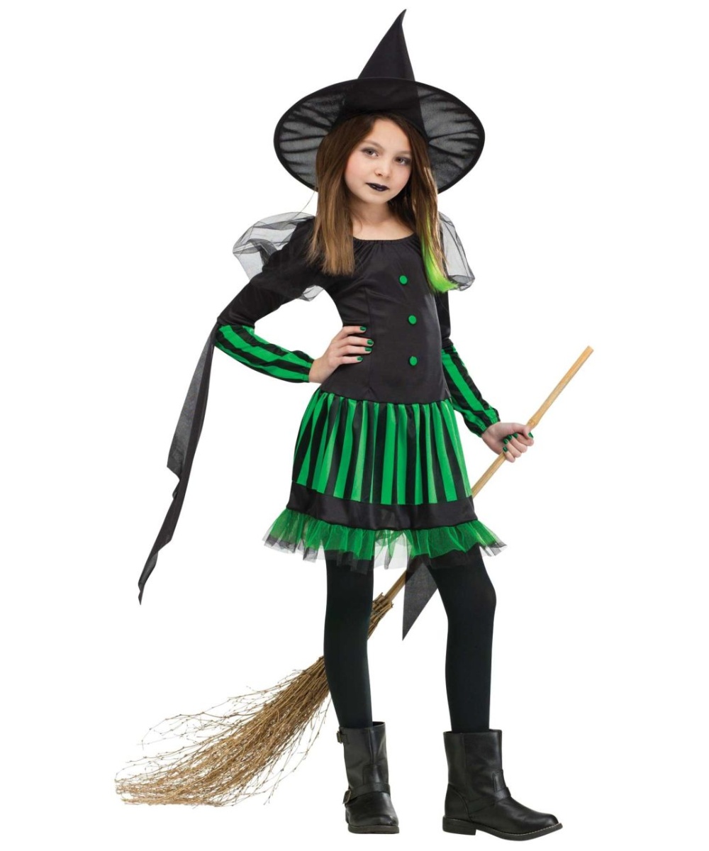Костюм ведьмы на Хэллоуин для девочки 6 лет