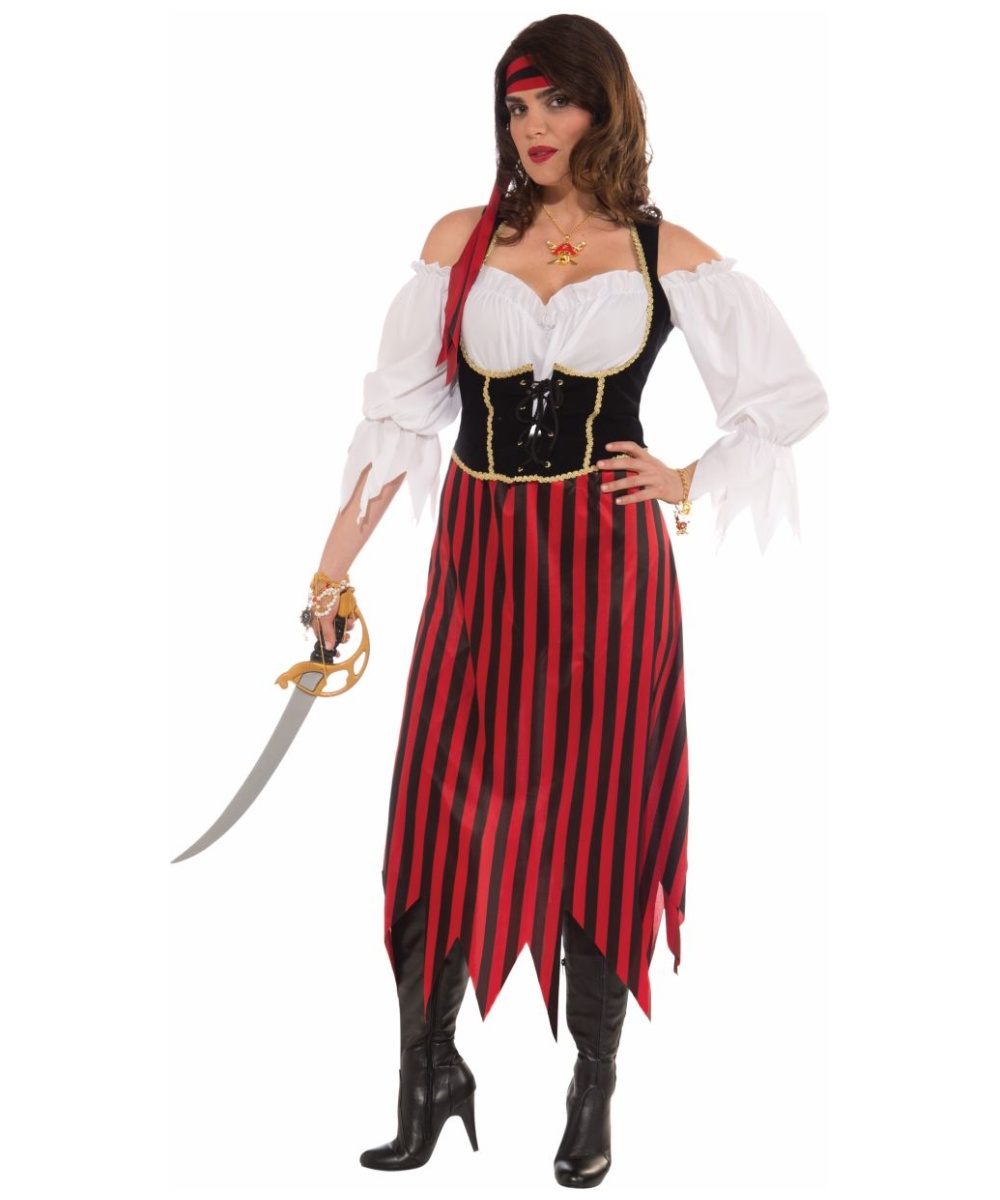 Adult Pirate Maiden plus Halloween Costume - Pirate Costumes