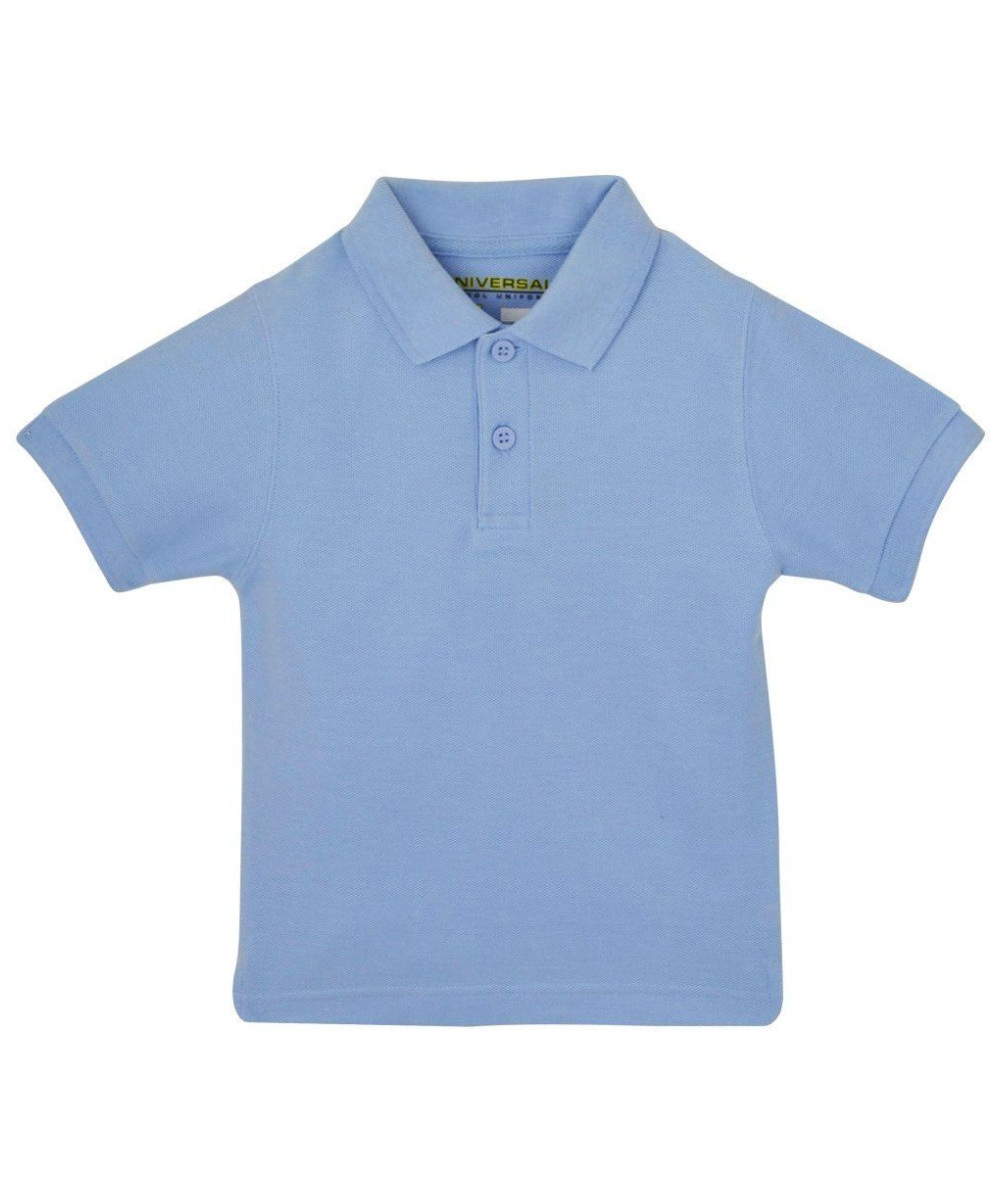 Sleeve Pique Polo School Uniforms Blue