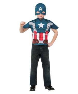 Superhero Captain America Boys Costume