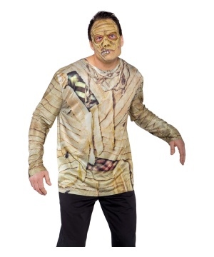 Mummy Mens Photo Print Costume Shirt
