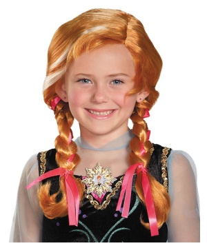 Girls Disney Frozen Anna Wig