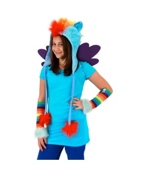 My Little Pony Rainbow Dash Hoodie Girls Hat deluxe