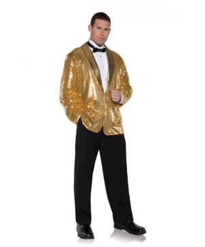 Gold Sequin Mens Jacket - Men Costume
