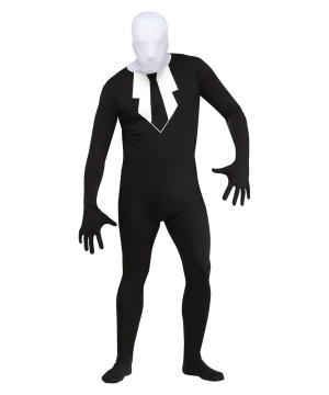 Fade Eye Skin Suit Adult Unisex Costume Black Long Fingered Halloween Dress 