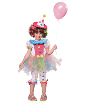 Rainbow Clown Cutie Toddler Girls Costume