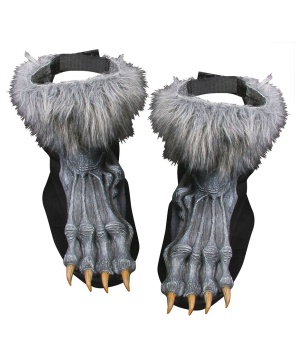 Grey Werewolf Adult Shoe Covers