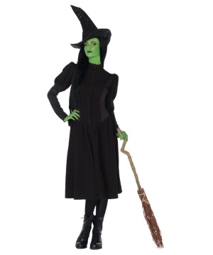 Witch Black/gold With Stars Costume - Adult Costume