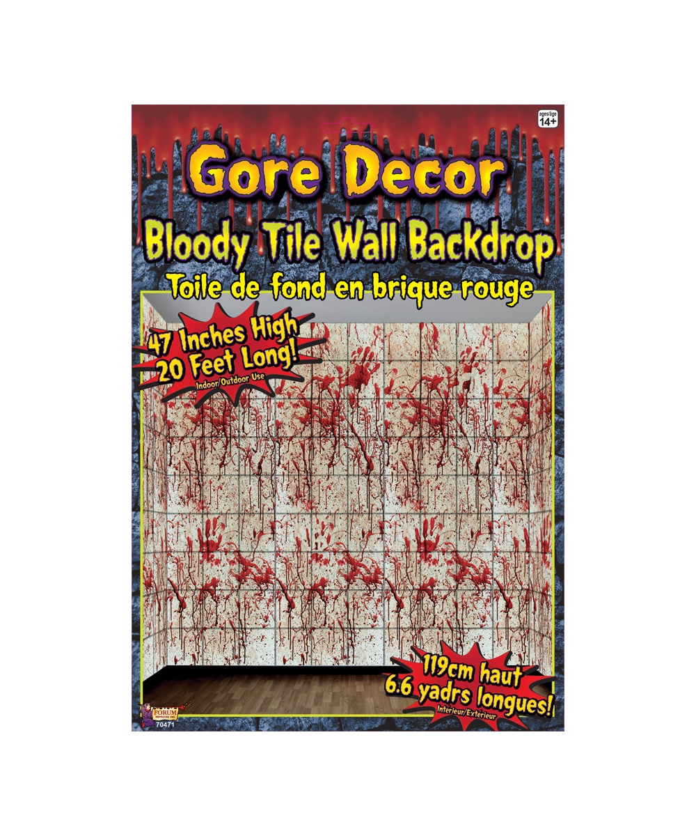  Bloody Tile Wall Roll Decoration