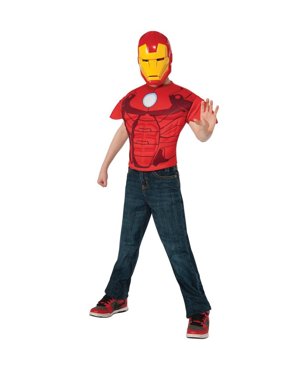 Iron Man Boys Costume Top - Boys Costume