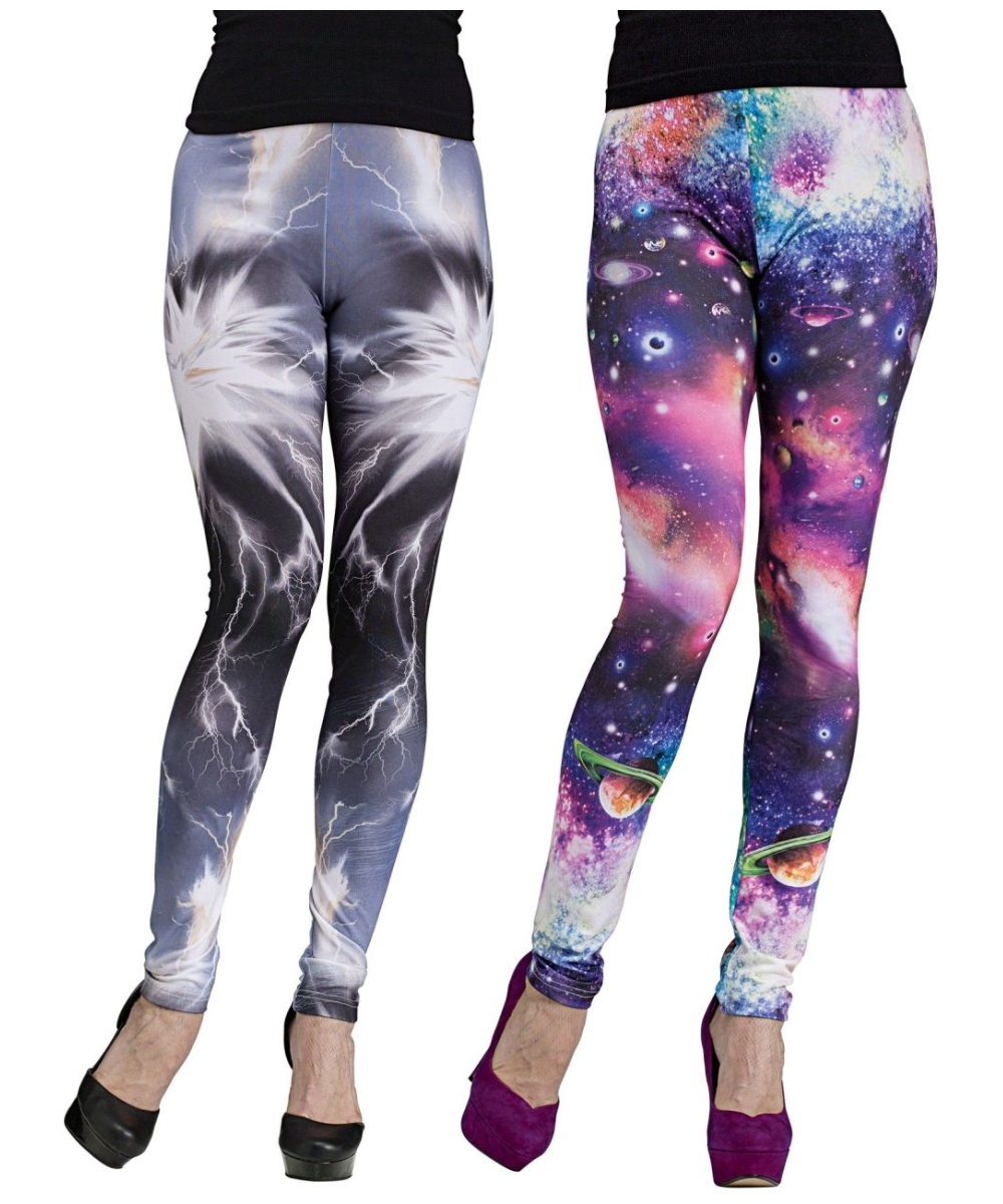 Galaxy Cosmic Print Leggings - Women Costume