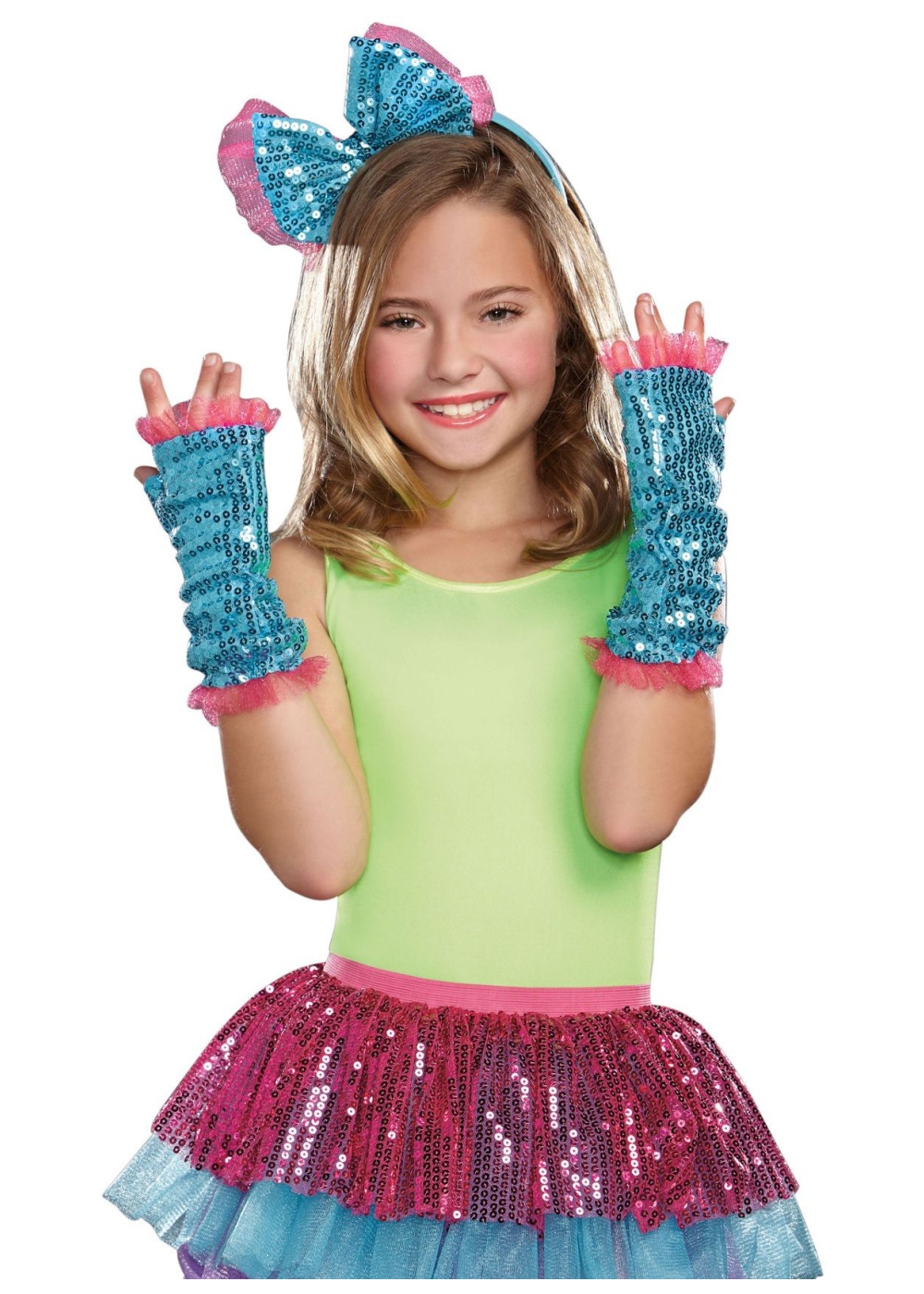  Girls Arm Warmers Turquoise
