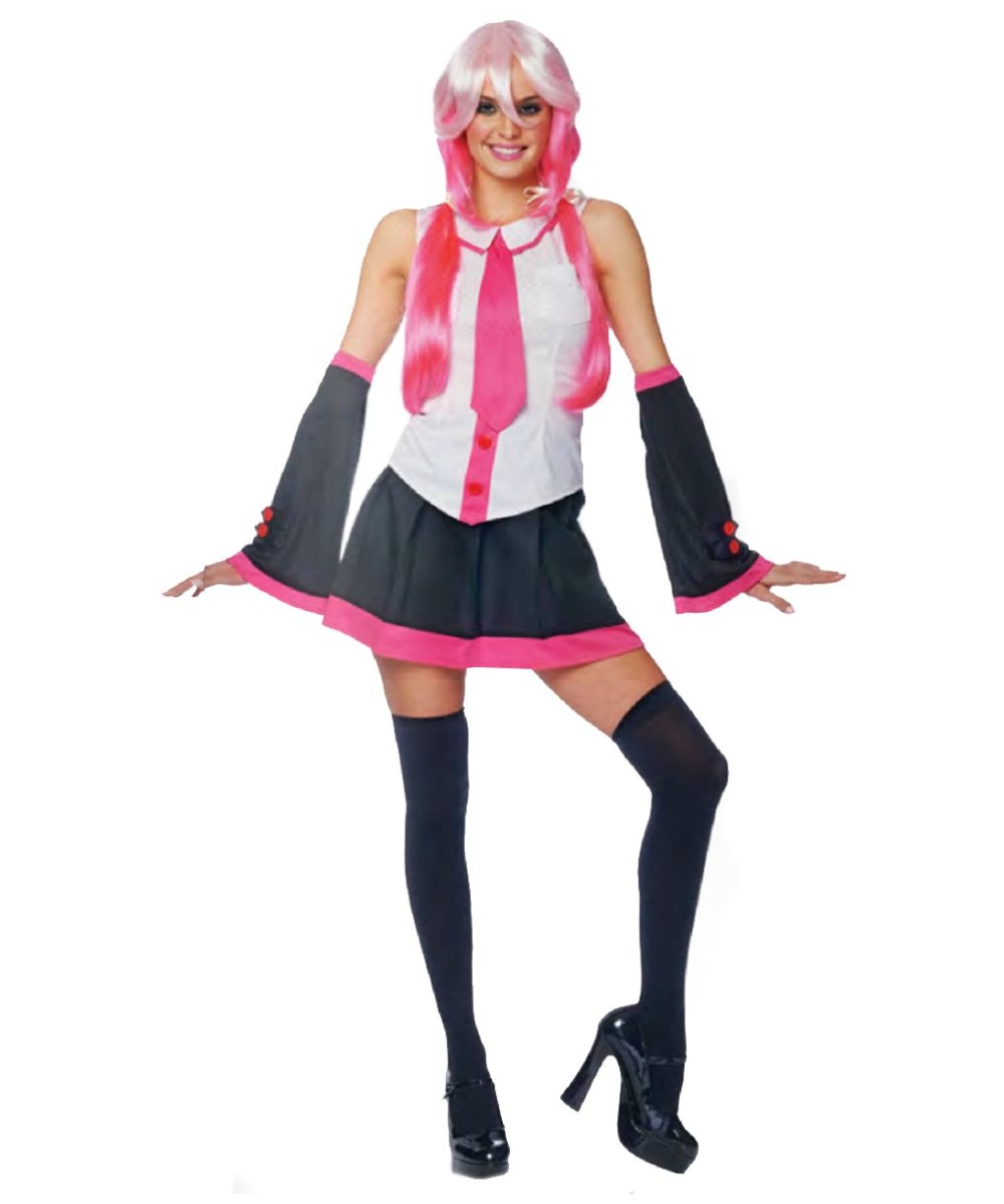  Girls Peppy School Anime Costume