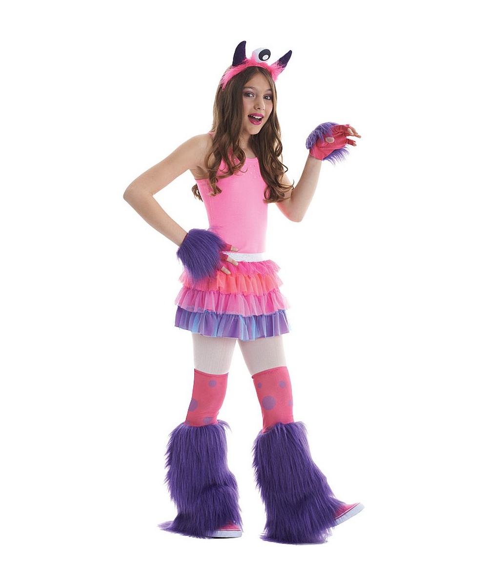  Girls Pink Monster Costume Kit