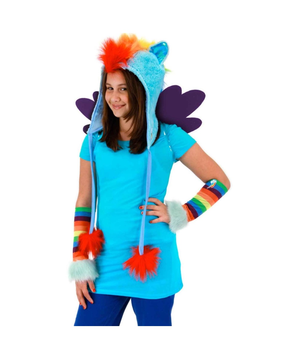  Girls Rainbow Dash Hoodie Hat